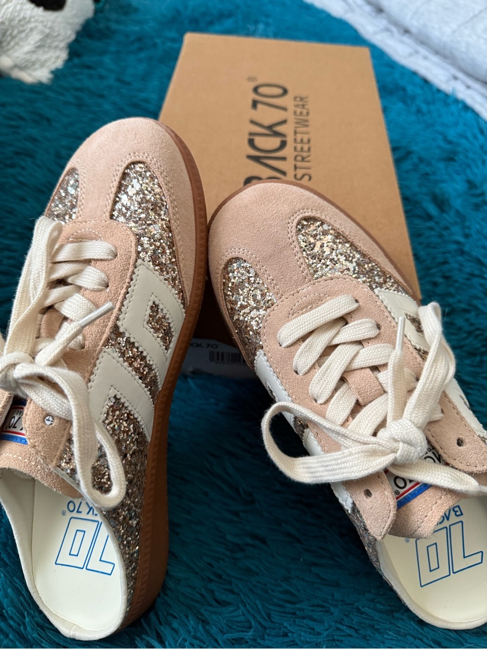 Back 70 EASTER in GLITTER GOLD Backless Sneakers🪩👟 - Picture 6 of 10
